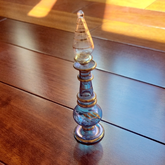 Vintage Handblown Glass Perfume Bottle Egyptian Glass - Picture 1 of 9